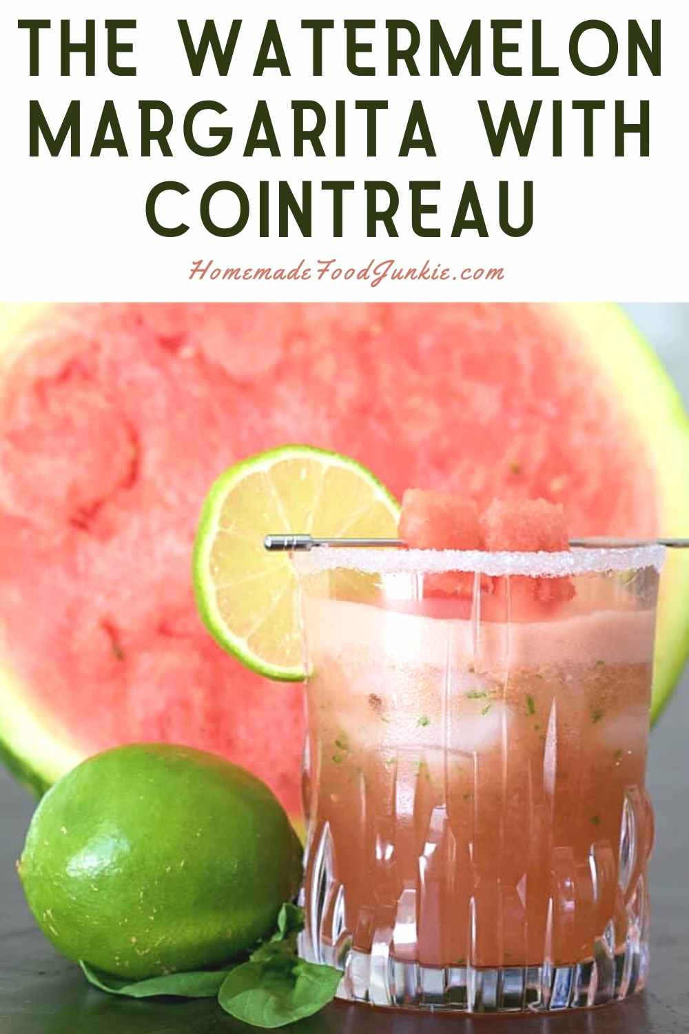 Watermelon Margarita Recipe with Cointreau Homemade Food Junkie