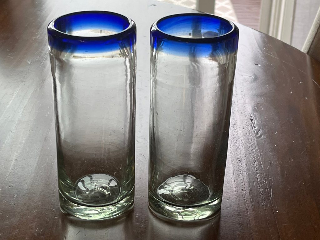 All Things Mod Shop-Blue Cocktail Glasses