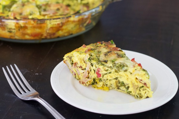 Crustless Spinach Quiche Recipe 1 Crustless Spinach And Bacon Quiche