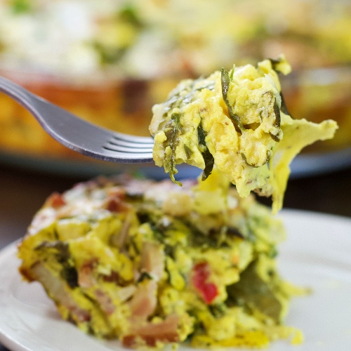 Crustless Spinach Quiche Recipe 3 Forkful Of Crustless Spinach Quiche