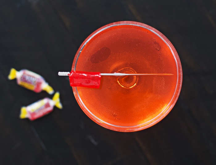 Cherry Jolly Rancher Drinken bovenaanzicht