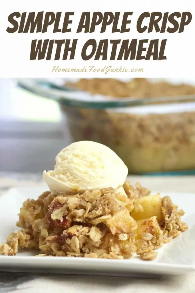 Simple Apple Crisp With Oatmeal-Pin Image