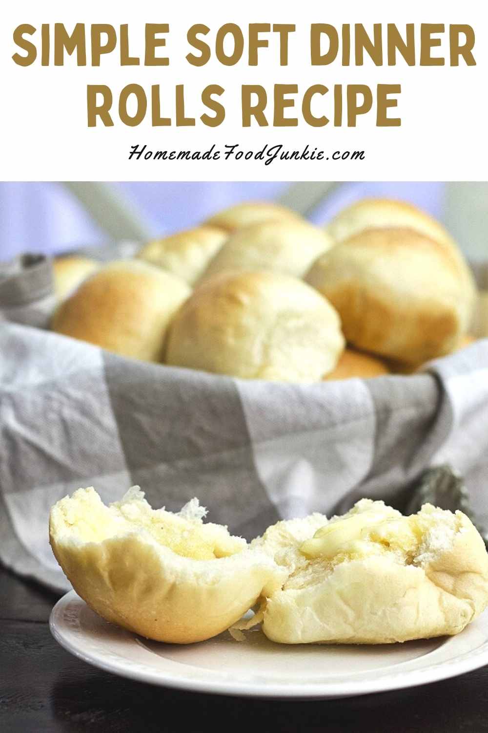 Simple Soft Dinner Rolls Recipe-Pin Image