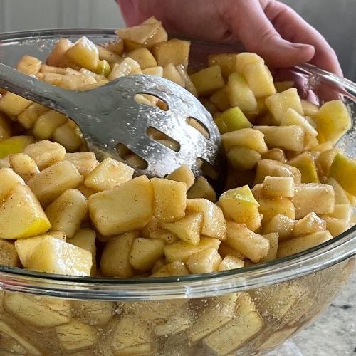 Stirring Apple Pie Filling