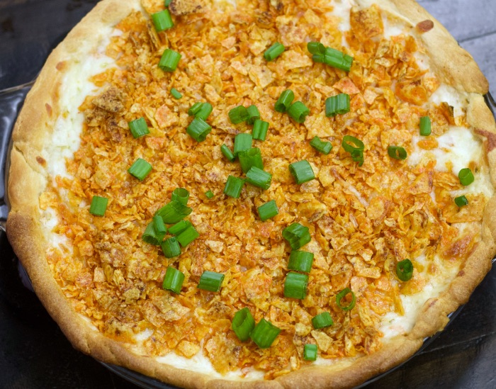 Dorito Pie With Green Onion Garnish