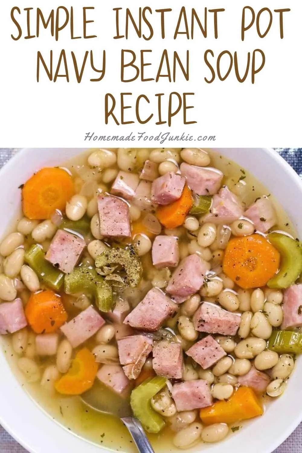 Instant Pot Four Bean Beef Stew 3 Simple Instant Pot Navy Bean Soup Recipe-Pin Image