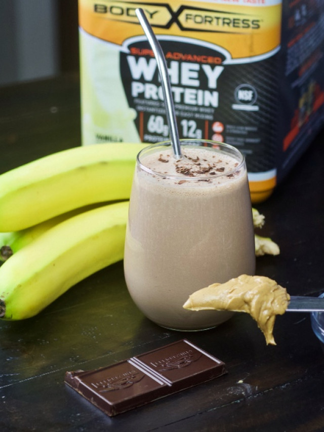 Chocolate Peanut Butter Protein Smoothie Homemade Food Junkie
