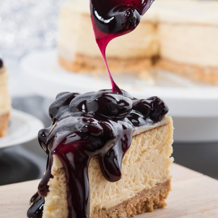 blueberry cheesecake swirl with drizzle
