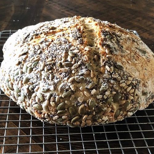 Sourdough Multi Seed Bread With Seed Coating