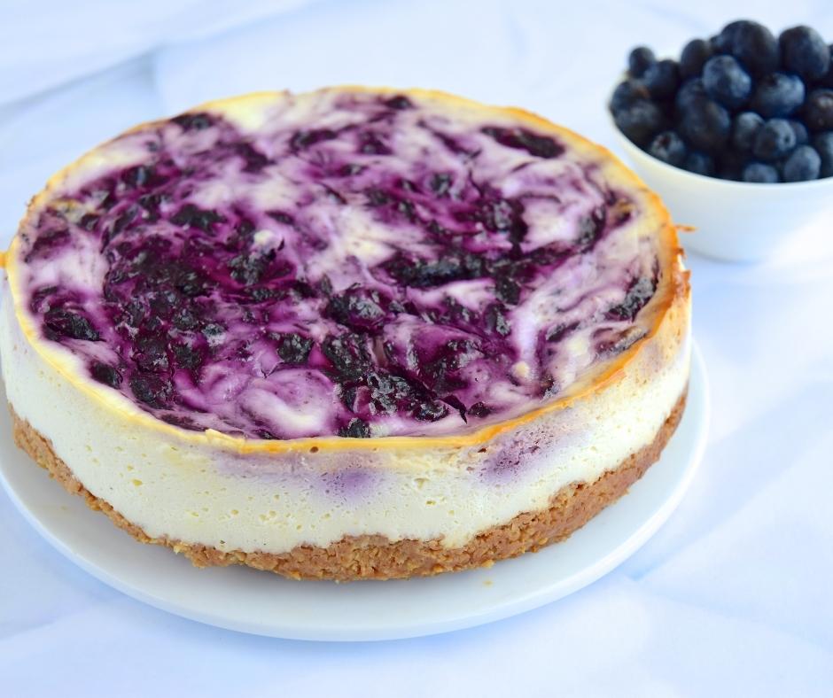 Swirled Blueberry Cheesecake