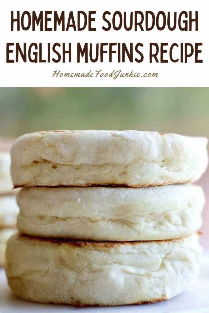 Homemade Sourdough English Muffins-Pin Image