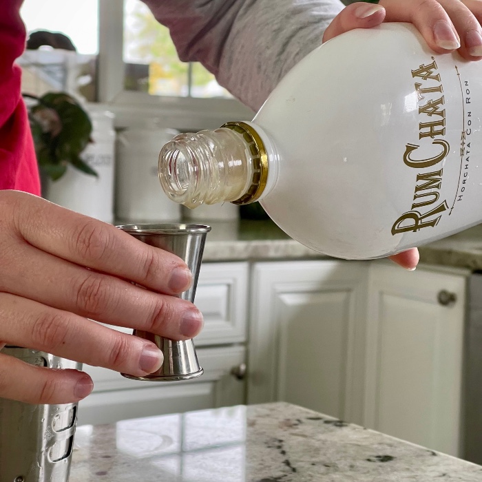 Pouring Rumchata