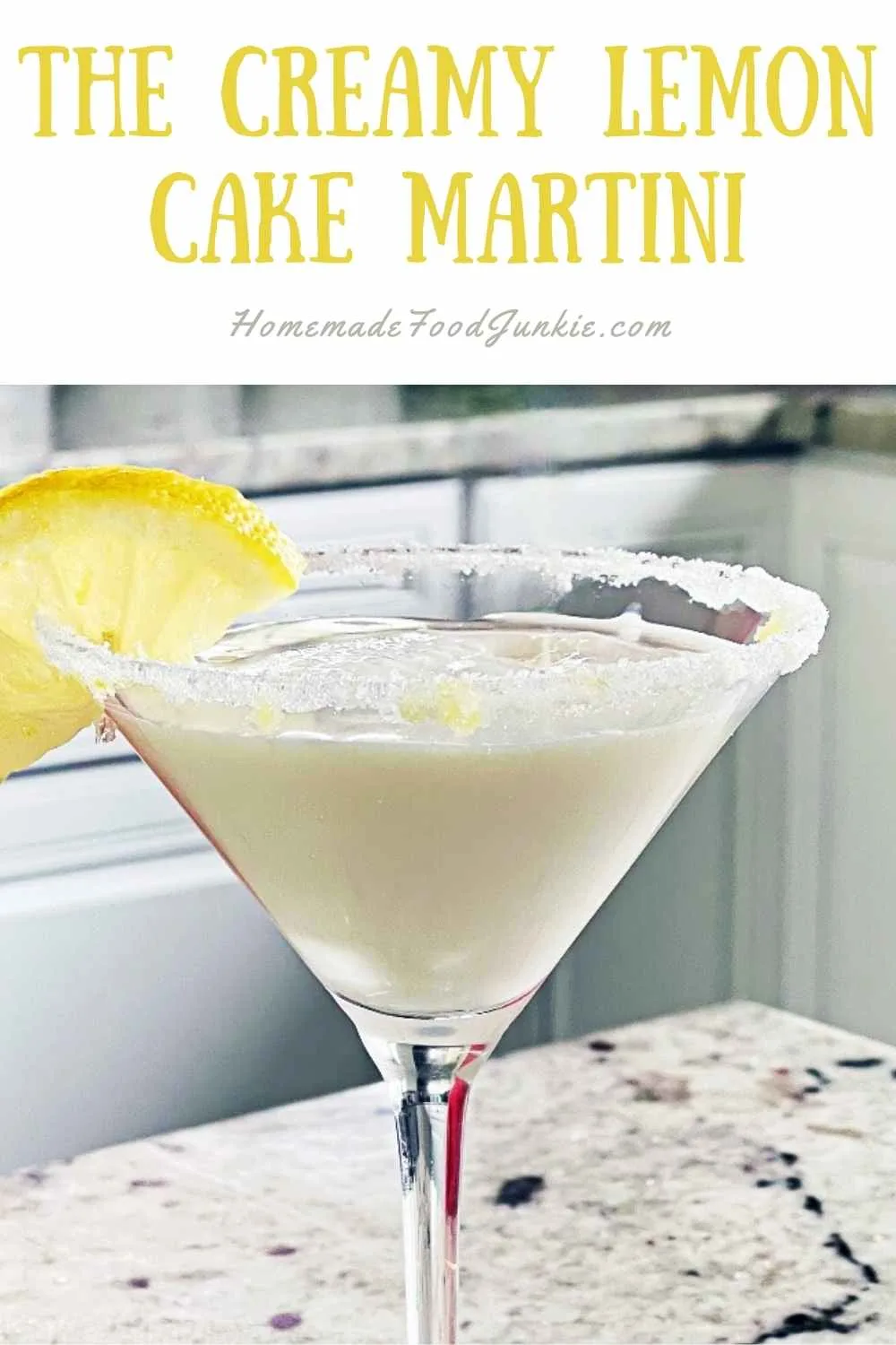 Limoncello Prosecco Champagne Cocktail Recipe 5 The Creamy Lemon Cake Martini-Pin Image