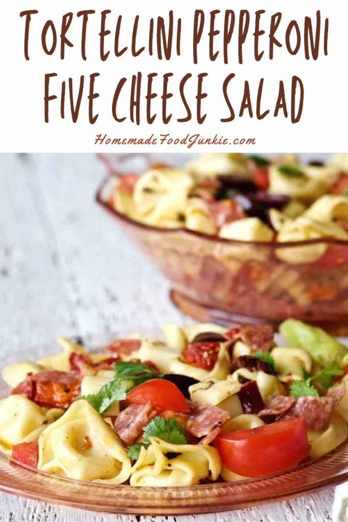 Tortellini Pepperoni Five Cheese Salad-Pin Image