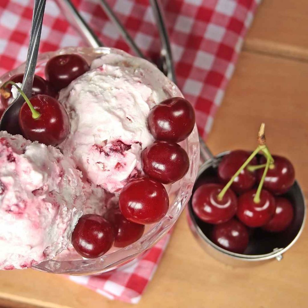 Peppermint Cherry Ice Cream