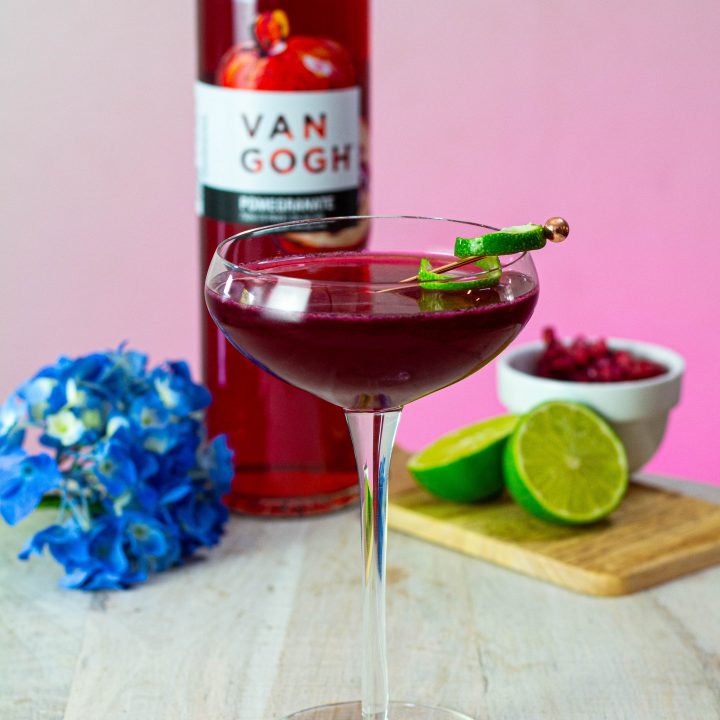 pomegranate blueberry vodka cocktail
