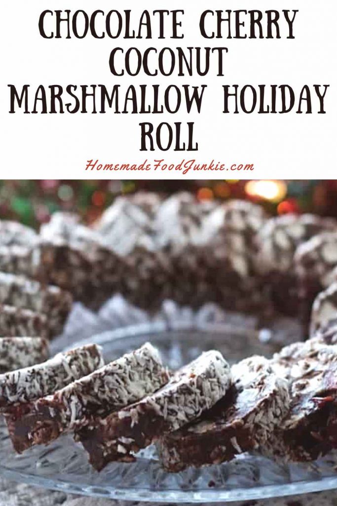 Chocolate Cherry Coconut Marshmallow Holiday Roll-Pin Image