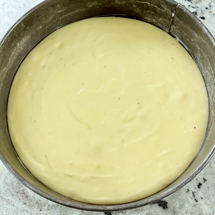 Baked Eggnog Cheesecake In Pan