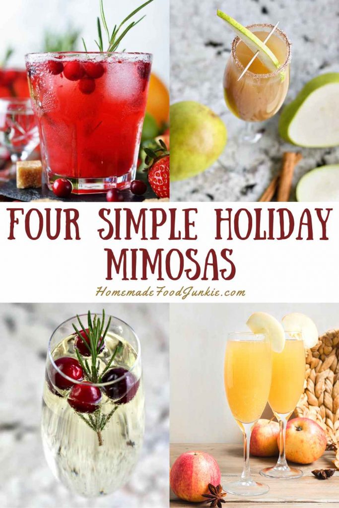 Four Simple Holiday Mimosas