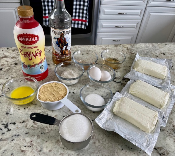 Eggnog Cheesecake Ingredients