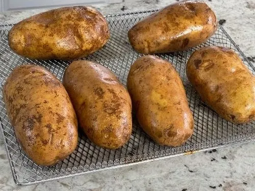 Washed And Oiled Potatoes