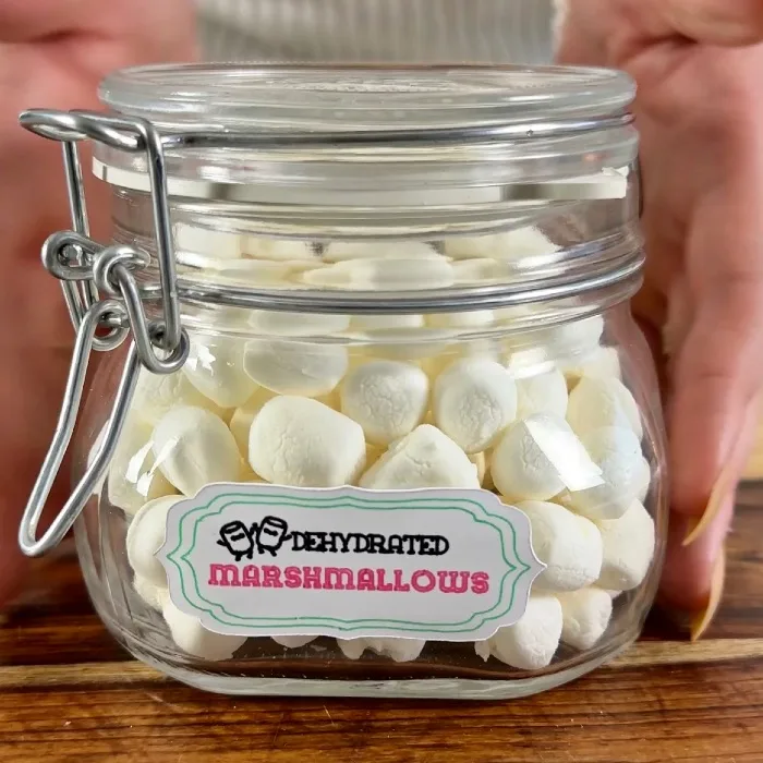 Dehydrated Marshmallows In A Jar