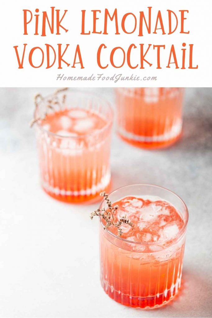 Pink Lemonade Vodka Cocktail-Pin Image