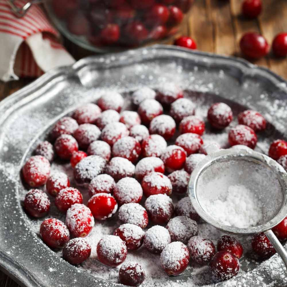 Sugared Cranberries Recipe 4 Powdered Sugar Cranberries