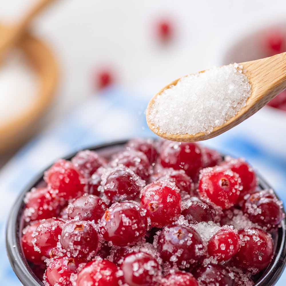 sugaring cranberries