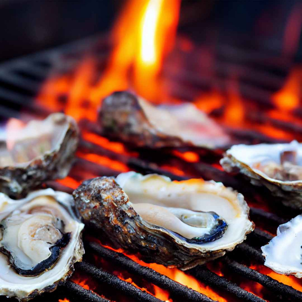 Bbq Oysters On A Grill