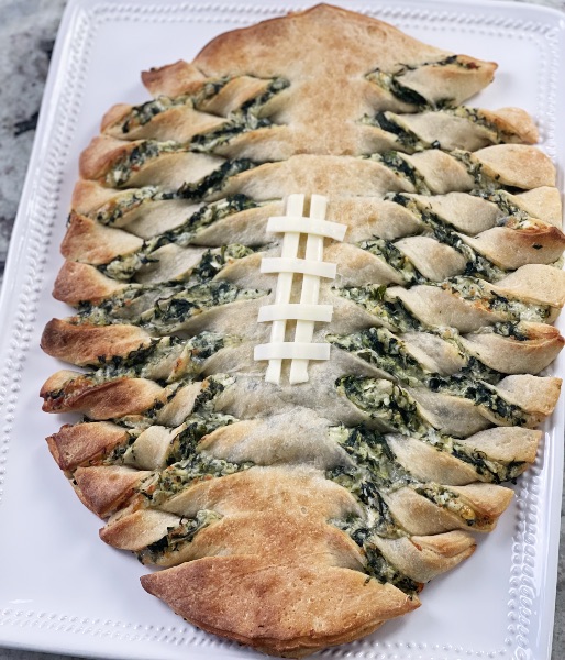 Super Bowl Appetizers. Pull Apart Football Pizza