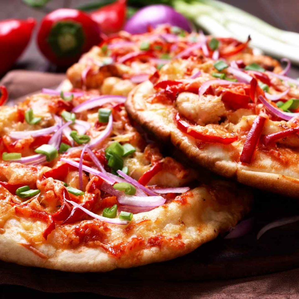 Homemade Pizzas on Indian Naan BreadHomemade Food Junkie