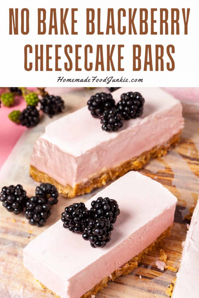 No Bake Blackberry Cheesecake Bars