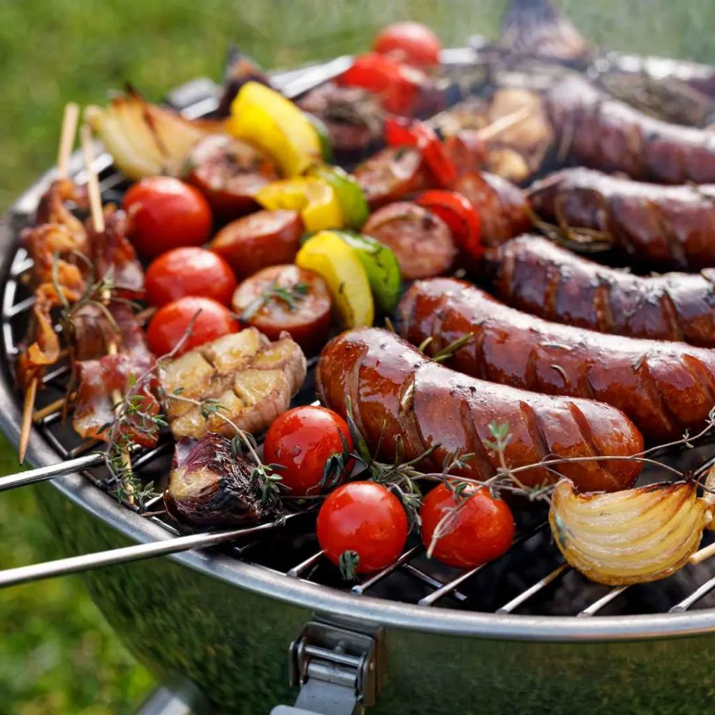 Grilled Sausage Veggie Kabobs Recipe 1 Delicious Grilled Sausage Kabobs Recipe Can Be Made With A Variety Of Sausage,Veggies And Fruits.