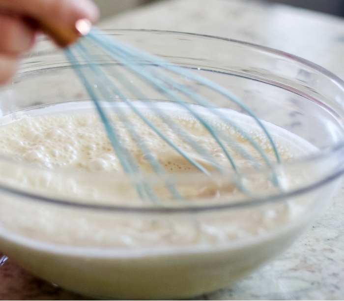 Whisking Homemade Coffee Creamer