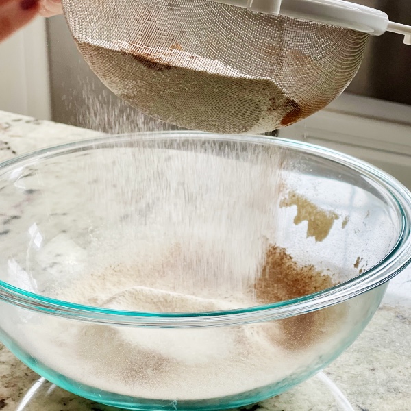 Easy Chocolate Cake Recipe 3 Sifting Dry Ingredients