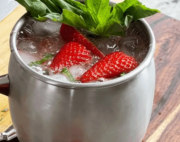 Strawberry Basil Moscow Mule