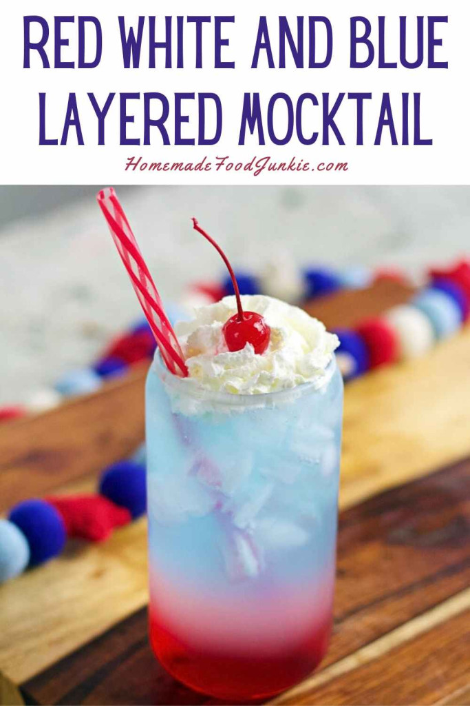 Red White And Blue Non Alcoholic Drink 23 Red White And Blue Layered Mocktail