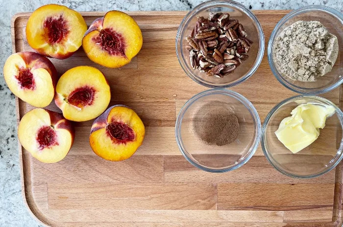 Ingredients For Fried Peaches Dessert