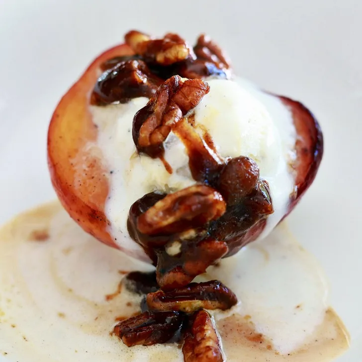 fried peach dessert