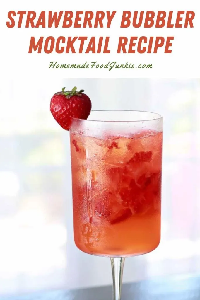 Delicious Strawberry Bubbler Mocktail Drink 16 Strawberry Bubbler Mocktail Recipe