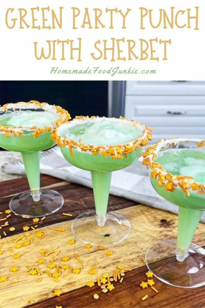 Green Party Punch With Sherbet