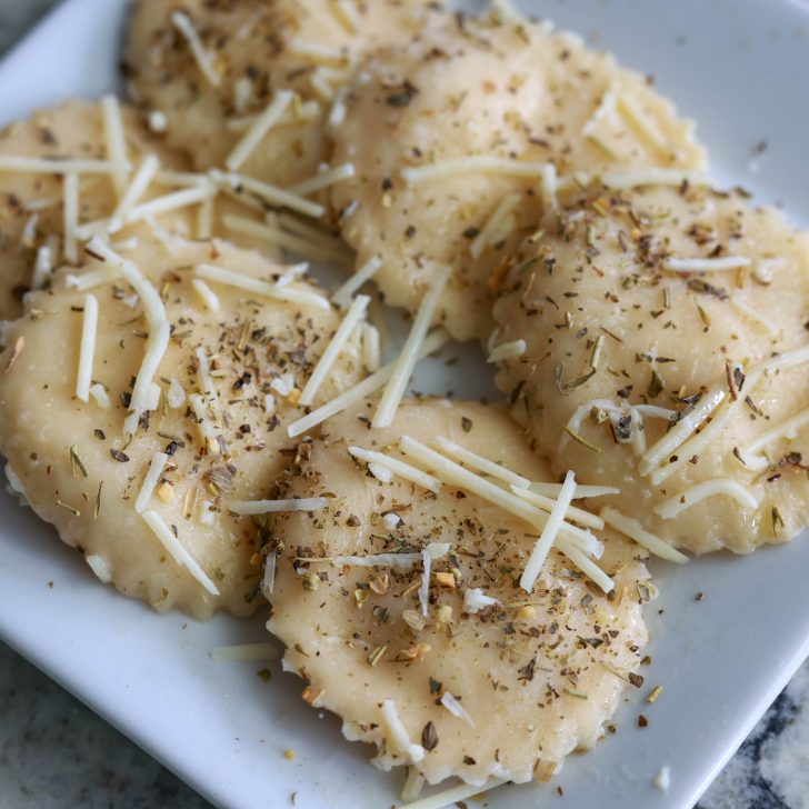 sourdough cheese ravioli