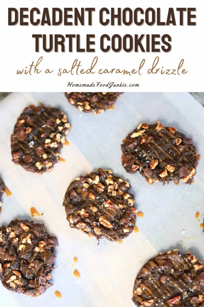 Decadent Turtle Cookies With Salted Caramel 10 Decadent Turtle Cookies