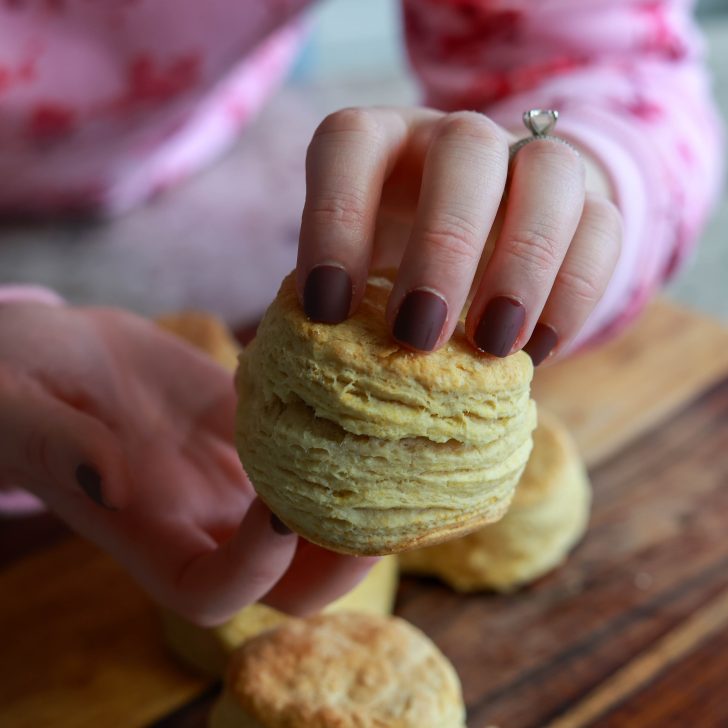 Tall and Flaky Sourdough Biscuits