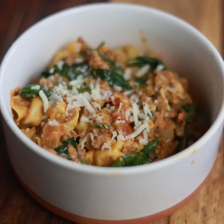 Beef and Cheese Tortellini Dinner