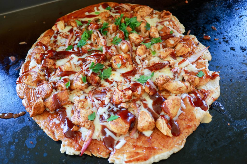Blackstone Barbeucue Chicken Pizza
