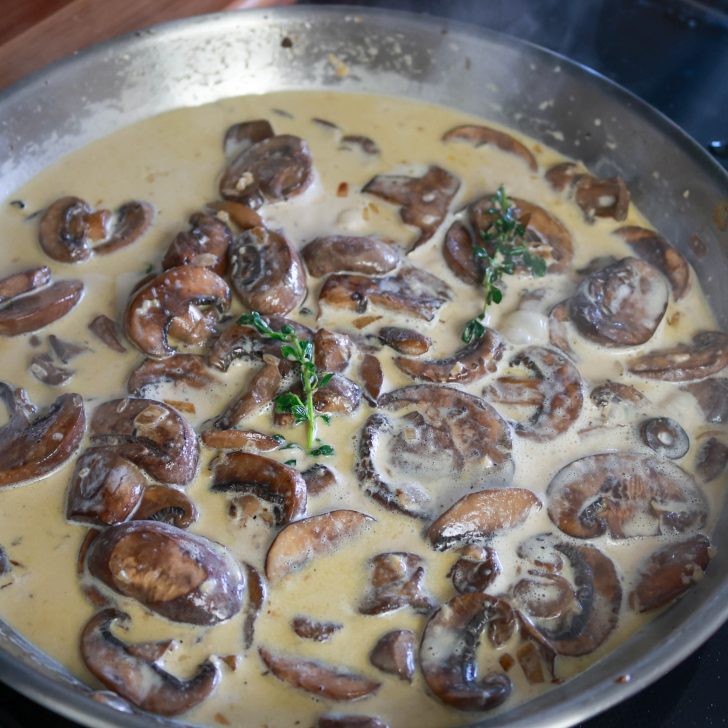 mushrooms in a cream sauce