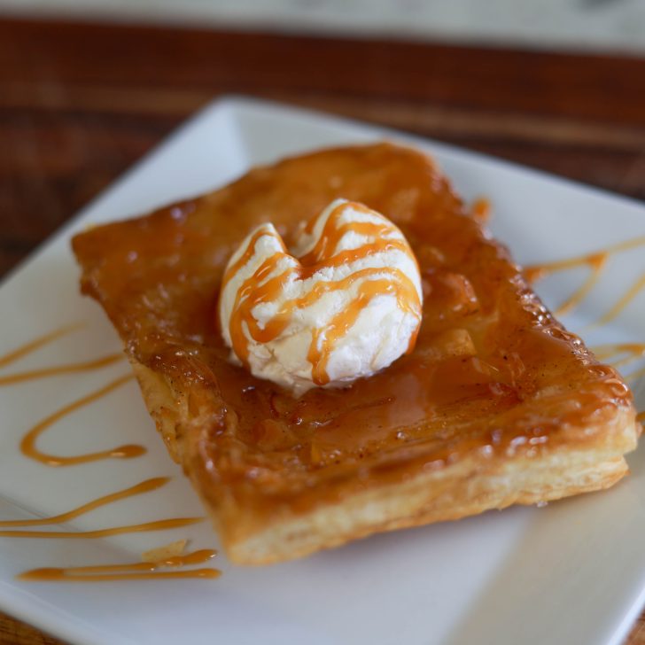 Apple Pie Puff Pastry with salted Caramels drizzle