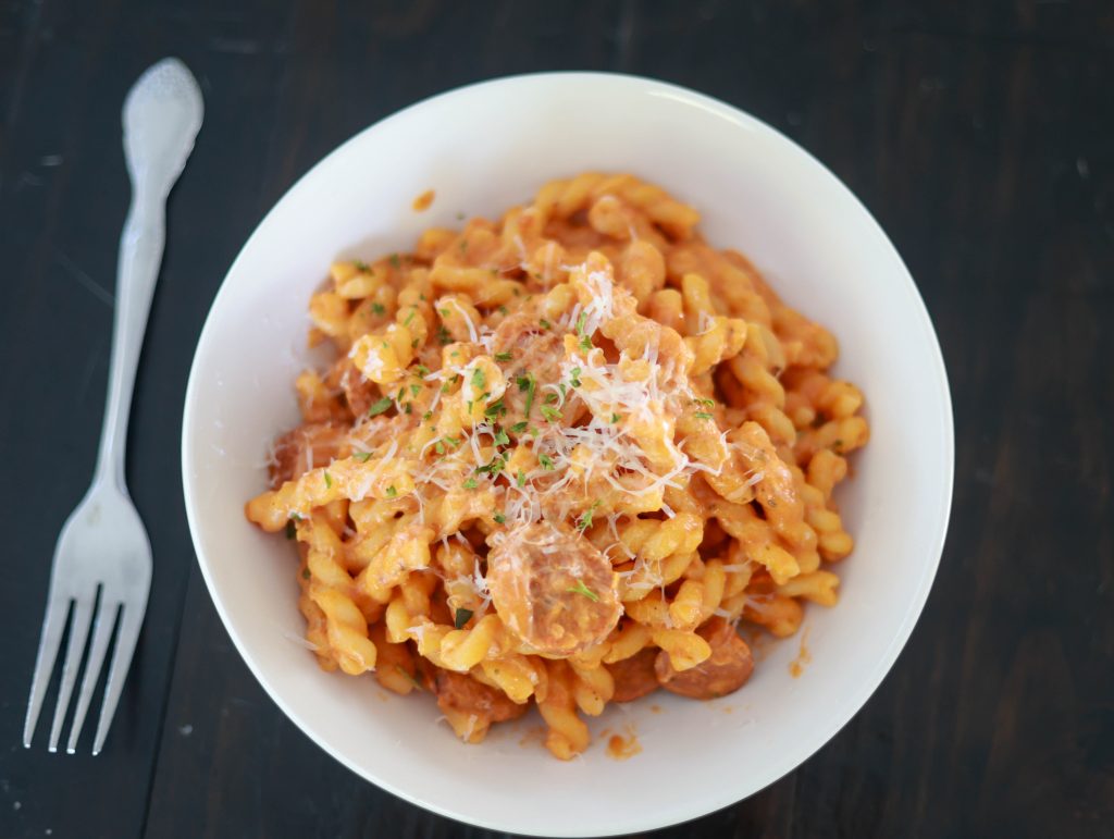 Delicious Creamy And Sausage Pasta Dinner